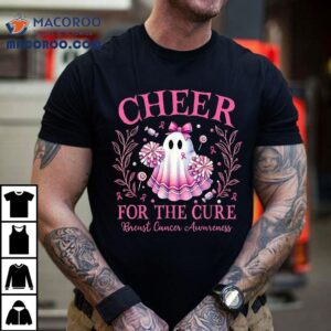Cheer For The Cure Breast Cancer Awareness Halloween Ghos Tshirt