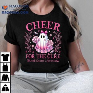 Cheer For The Cure Breast Cancer Awareness Halloween Ghos Tshirt