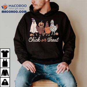 Chick Or Treat Halloween Witch Spooky Chicken Shirt