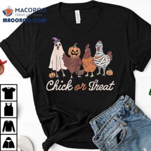 Chick Or Treat Halloween Witch Spooky Chicken Shirt