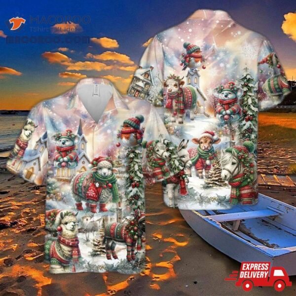 Christmas Animals Hawaiian Shirt