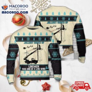 Christmas Lineman Aop Sweater