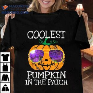 Coolest Pumpkin In The Patch Halloween Boys Girls Teens Shirt Coolest Pumpkin In The Patch Halloween Boys Girls Teens Shirt
