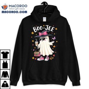 Cute Boo Jee Ghost Halloween Coffee Lover Tshirt