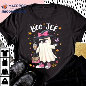 Cute Boo Jee Ghost Halloween Coffee Lover Tshirt