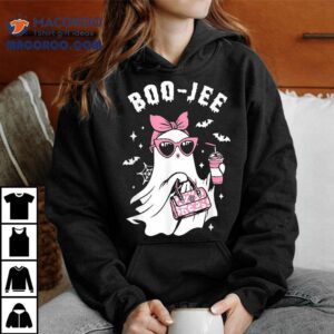Cute Boo-jee Leopard Ghost Drink Coffee Boo Halloween Shirt