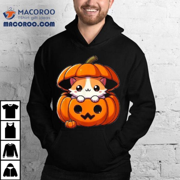 Cute Cat In A Pumpkin – Halloween Shirt