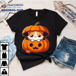 Cute Cat In A Pumpkin – Halloween Shirt