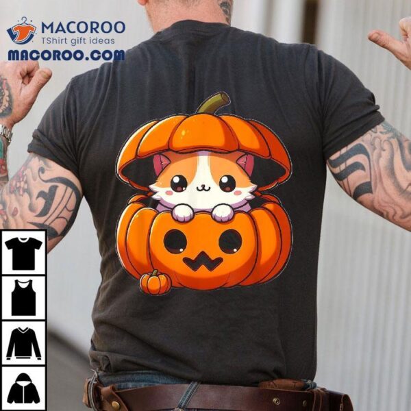 Cute Cat In A Pumpkin – Halloween Shirt