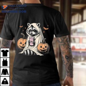 Cute Ghost Pumpkin Halloween Raccoon Costume Lovers Shirt 2 Cute Ghost Pumpkin Halloween Raccoon Costume Lovers Tshirt