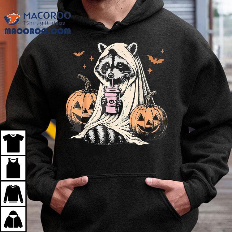 Cute Ghost Pumpkin Halloween Raccoon Costume Lovers Shirt Cute Ghost Pumpkin Halloween Raccoon Costume Lovers Shirt