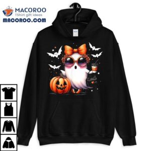 Cute Spooky Coffee Ghost Boujee Boo-jee Halloween Costume Shirt