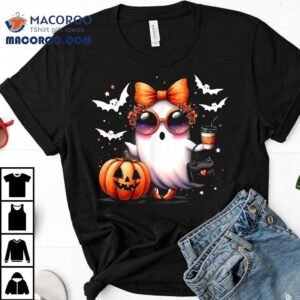 Cute Spooky Coffee Ghost Boujee Boo-jee Halloween Costume Shirt 2 Cute Spooky Coffee Ghost Boujee Boo Jee Halloween Costume Tshirt