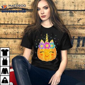 Cute Unicorn Pumpkin Halloween Costume For Girl Kids Toddler Shirt