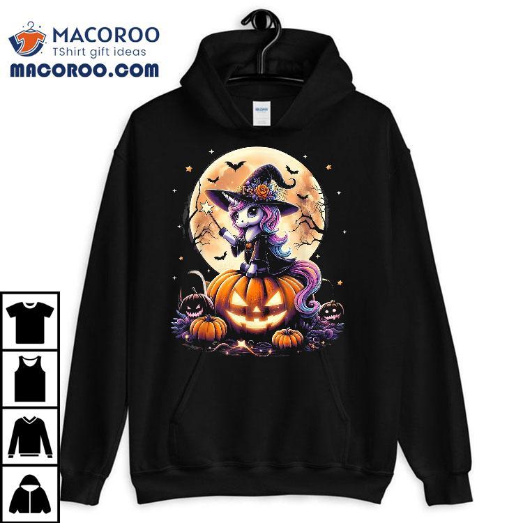 Cute Unicorn Witch Pumpkin Halloween Shirts Girls Daughter Shirt Cute Unicorn Witch Pumpkin Halloween Shirts Girls Daughter Shirt