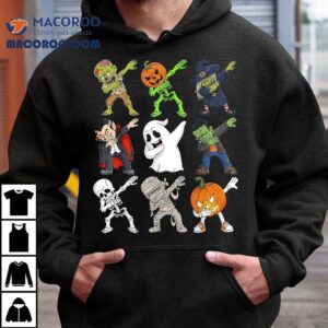 Dabbing Halloween Skeleton Zombie Scary Pumpkin Vampire Boys Shirt