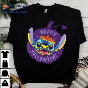 Disney Lilo Amp Stitch Jack O Lantern Pumpkin Happy Halloween Tshirt