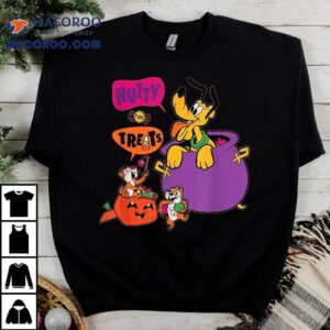 Disney Pluto And Chip &acirc;n Dale Nutty For Treats Halloween Shirt