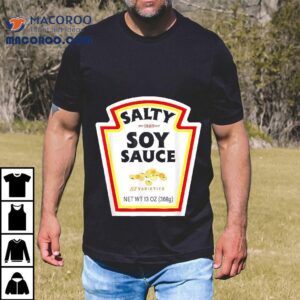 Easy Halloween Matching Costume Salty Soy Sauce Bottle Label Shirt