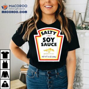 Easy Halloween Matching Costume Salty Soy Sauce Bottle Label Tshirt