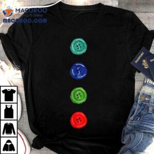 Four Groovy Buttons Blue Halloween Cat Costume Shirt