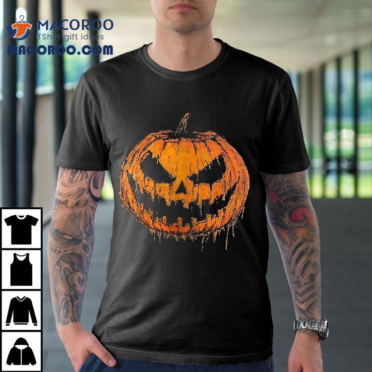 Front And Back Halloween Pumpkin Head Big Ween Energy Spooky Shirt Front And Back Halloween Pumpkin Head Big Ween Energy Spooky Shirt