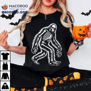 Funny Bigfoot Sasquatch Halloween Skeleton Kids Shirt 3 Funny Bigfoot Sasquatch Halloween Skeleton Kids Tshirt