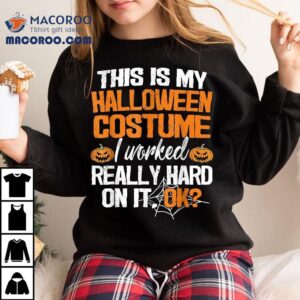 Funny Easy This Is My Halloween Costume Diy Last Minute Tshirt