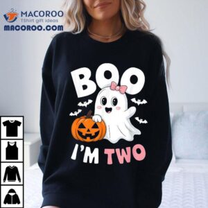 Funny Ghost Boo I M Two Years Nd Birthday Toddler Halloween Tshirt