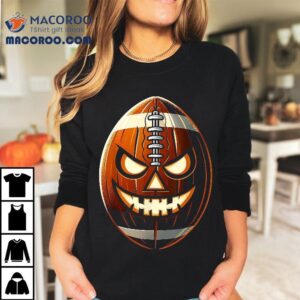 Funny Halloween Jack O Lantern Football Player Coach Pitcher Shirt