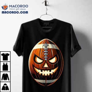 Funny Halloween Jack O Lantern Football Player Coach Pitcher Tshirt