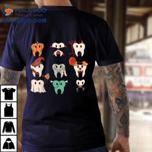 Funny Halloween Teeth Spooky Season Dentist Dental Squad Shirt
