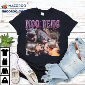 Funny Moo Deng Baby Pygmy Hippo Cute For Family Tshirt