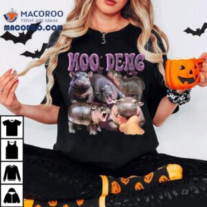 Funny Moo Deng Baby Pygmy Hippo Cute For Family Tshirt