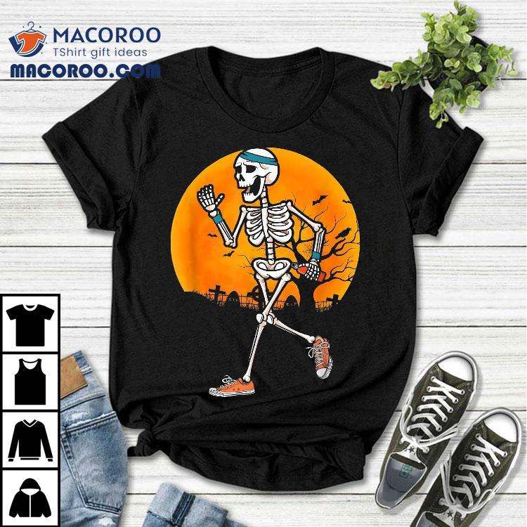 Funny Running Skeleton Halloween Sport Runner Marathon Shirt Funny Running Skeleton Halloween Sport Runner Marathon Shirt