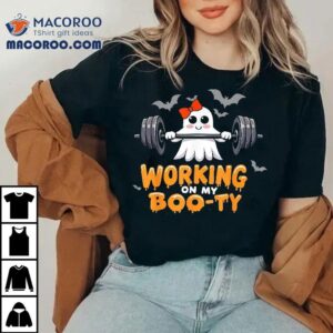 Ghost Gym Exercise Working On My Booty Halloween Workout Shirt