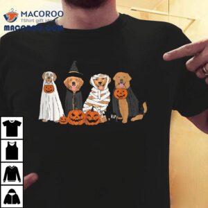 Golden Retriever Ghost Dogs Halloween Tshirt