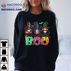 Groovy Boo Gnomes Jack O Lantern Spooky Halloween Shirt