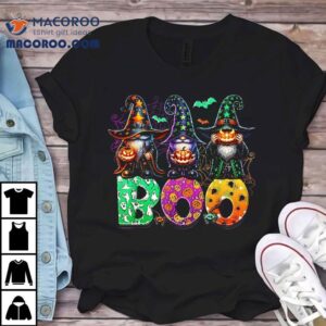 Groovy Boo Gnomes Jack O Lantern Spooky Halloween Tshirt
