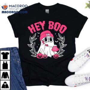 Groovy Hey Boo Cute Ghost Funny Halloween Wo Kids Tshirt