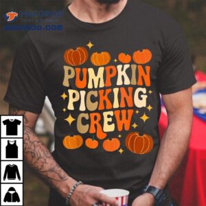 Groovy Pumpkin Picking Crew Matching Family Tee Autumn Shirt