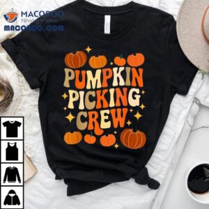 Groovy Pumpkin Picking Crew Matching Family Tee Autumn Tshirt