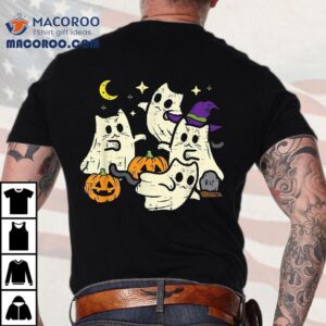 Halloween Black Cats Ghosts Costume Girls Kids Toddler Tshirt