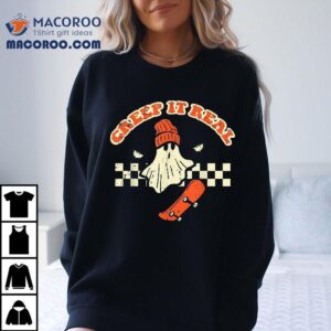 Halloween Creep It Real Ghost Skater Costume Boys Kids Shirt