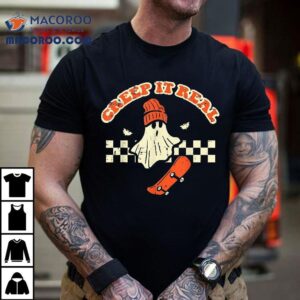 Halloween Creep It Real Ghost Skater Costume Boys Kids Tshirt