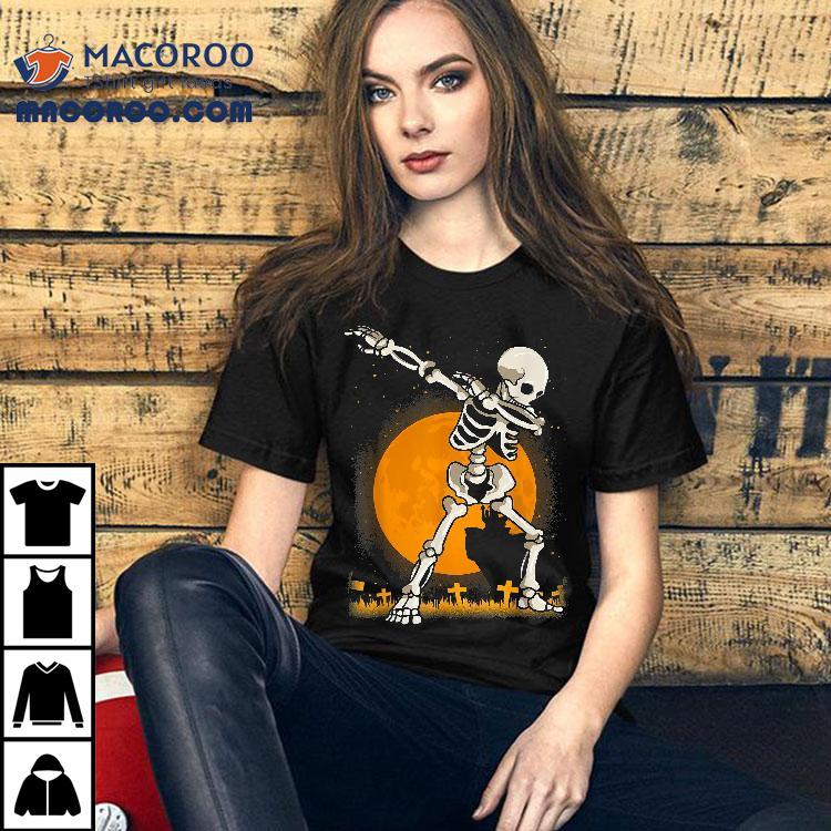 Halloween For Boys Kids Girl Dabbing Skeleton Costume Shirt Halloween For Boys Kids Girl Dabbing Skeleton Costume Shirt