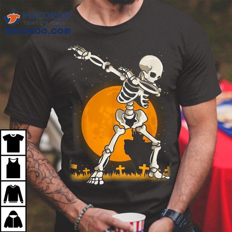 Halloween For Boys Kids Girl Dabbing Skeleton Costume Shirt Halloween For Boys Kids Girl Dabbing Skeleton Costume Shirt