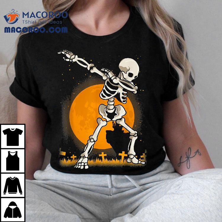 Halloween For Boys Kids Girl Dabbing Skeleton Costume Shirt Halloween For Boys Kids Girl Dabbing Skeleton Costume Shirt