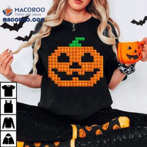 Halloween Master Builder Pumpkin Brick Building Block Boys Shirt