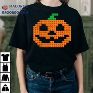 Halloween Master Builder Pumpkin Brick Building Block Boys Tshirt